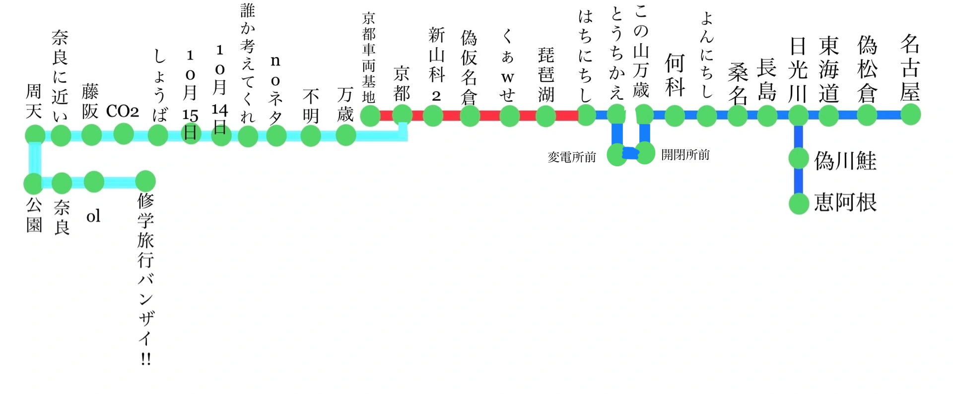 2022年のエイプリルフールの路線図
